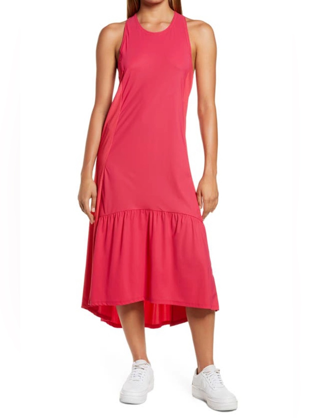 Sweaty Betty Ace Racerback Midi Dress Tayberry Pink Sporty Athletic Chic Size S